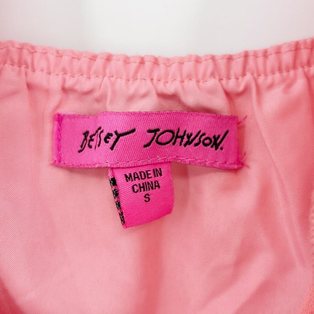 Betsey Johnson Lovely Layers Maxi Dress Pink Tiered Ruffle Cotton Womens Size S - Picture 6 of 13